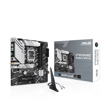 Image of ASUS PRIME B760M-A WIFI D4 mATX Mainboard Sockel 1700 DP/HDMI/USB-A