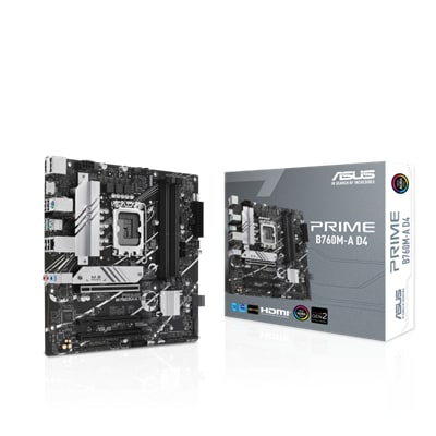 Image of ASUS PRIME B760M-A D4 mATX Mainboard Sockel 1700 VGA/HDMI/USB-A