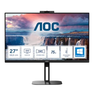 Image of AOC Q27V5CW 68,6cm (27“) QHD IPS Office Monitor HDMI/DP/USB-C PD65W 75Hz Webacm