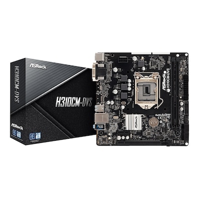 Image of ASRock H310CM-DVS mATX Mainboard Sockel 1151 v2 DVI/VGA/USB3.1 Gen1