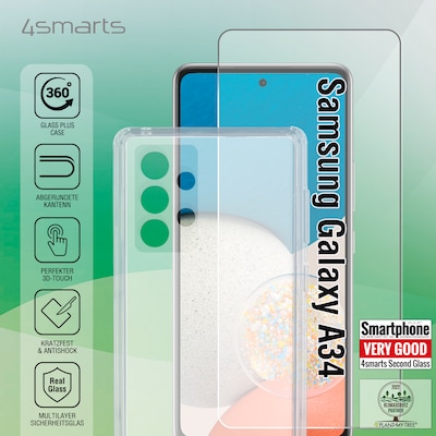 Image of 4Smarts 360° Starter Set X-Pro Glas + Case für Galaxy A34, transparent