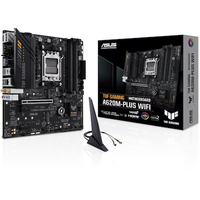 Image of ASUS TUF GAMING A620M-PLUS WIFI mATX Mainboard Sockel AM5 M.2/USB3.2/DP/HDMI