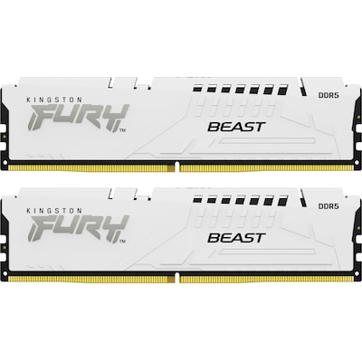 Image of 64GB (2x32GB) KINGSTON FURY Beast White EXPO DDR5-5200 CL36 RAM Speicher Kit