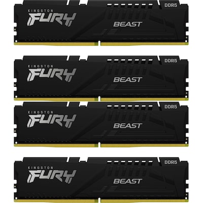 Image of 64GB (4x16GB) KINGSTON FURY Beast Black XMP DDR5-5200 CL40 RAM Speicher Kit