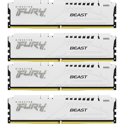 Image of 64GB (4x16GB) KINGSTON FURY Beast White XMP DDR5-5200 CL40 RAM Speicher Kit