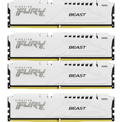 Image of 128GB (4x32GB) KINGSTON FURY Beast White XMP DDR5-5600 CL40 RAM Speicher Kit