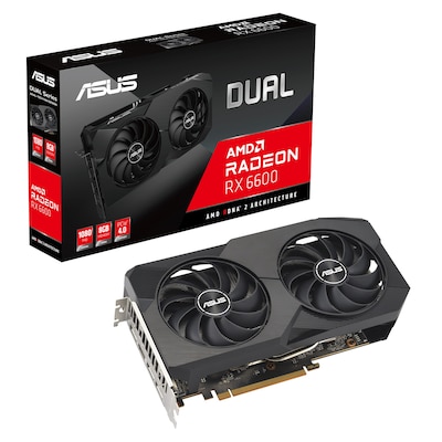 Image of ASUS AMD Radeon RX 6600 Dual V2 Grafikkarte 8GB GDDR6 3xDP/HDMI