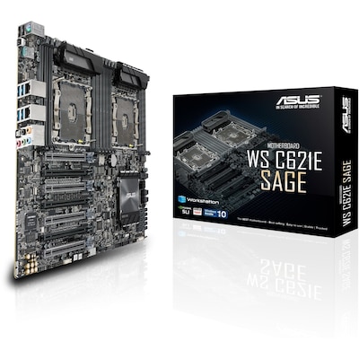 Image of ASUS WS C621E SAGE 2x GL/USB3.1/SATA600/VGA E-ATX Mainboard C621 2x Sockel 3647