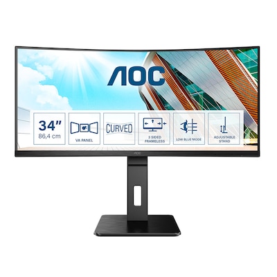 Image of AOC CU34P2A 86,4cm (34“) UWQHD VA Monitor Curved 21:9 HDMI/DP/USB 100Hz FreeSync