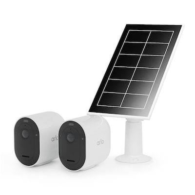 Image of Arlo Pro 5 Überwachungskamera außen - 2er Set weiß + Solarpanel