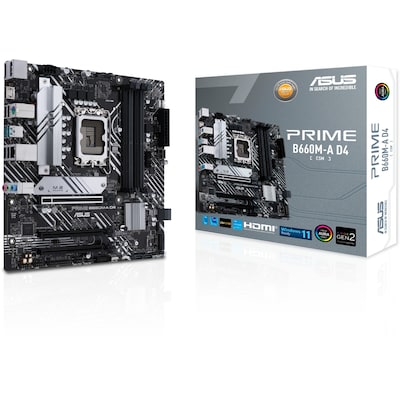 Image of ASUS PRIME B660M-A D4-CSM mATX Mainboard Sockel 1700 USB31/2xHDMI/DP