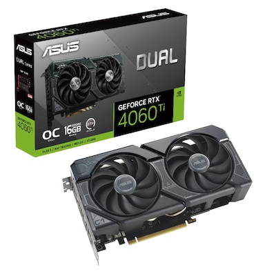 Image of ASUS DUAL GeForce RTX 4060Ti OC Gaming Grafikkarte 16GB GDDR6, 1xHDMI, 3xDP