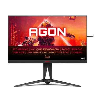 Image of AOC AGON AG275QZN 68,6cm (27") QHD VA Gaming Monitor 16:9 HDMI/DP/USB 240Hz 1ms