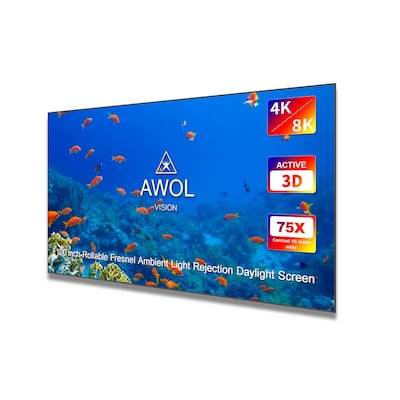 Image of AWOL Vision Daylight ALR Beamer Leinwand, 100" 223,4 x 126,5 x 2,5cm