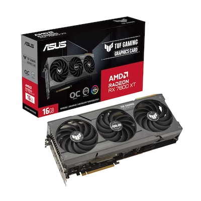 Image of ASUS TUF Gaming Radeon RX 7800 XT OC Gaming Grafikkarte 16GB GDDR6 3xDP/HDMI