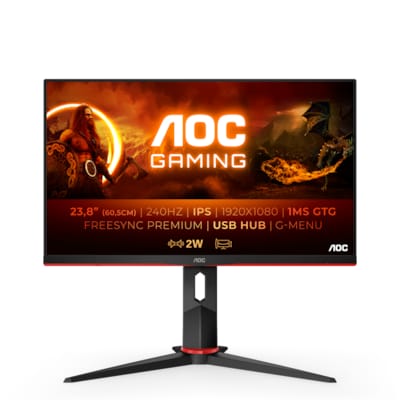 Image of AOC 24G2ZU 60,4cm (23,8") Full HD Gaming Monitor HDMI/DP FreeSync 240Hz 0,5ms HV