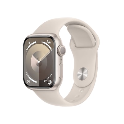 Image of Apple Watch Series 9 GPS 41mm Aluminium Polarstern Sportarmband Polarstern - S/M