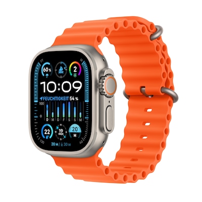 Image of Apple Watch Ultra 2 LTE 49mm Titanium Ocean Band Orange MREH3FD/A