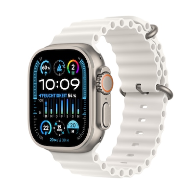 Image of Apple Watch Ultra 2 LTE 49mm Titanium Ocean Band Weiß MREJ3FD/A