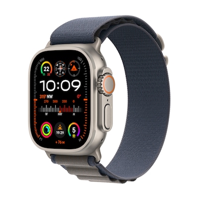 Image of Apple Watch Ultra 2 LTE 49mm Titanium Alpine Loop Blau small MREK3FD/A