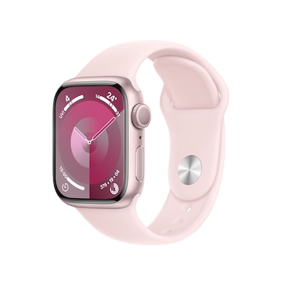 Image of Apple Watch Series 9 GPS 41mm Aluminium Rosè Sportarmband Hellrosa - S/M