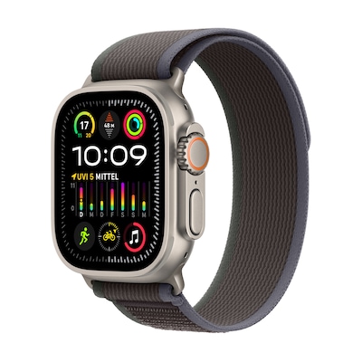 Image of Apple Watch Ultra 2 LTE 49mm Titanium Trail Loop Blau/Schwarz S/M MRF53FD/A