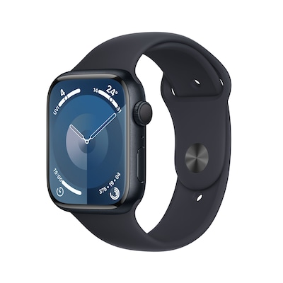 Image of Apple Watch Series 9 GPS 45mm Aluminium Mitternacht Sportarmband Mitternacht M/L