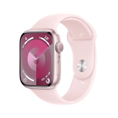 Image of Apple Watch Series 9 GPS 45mm Aluminium Rosè Sportarmband Hellrosa - M/L