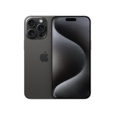 Image of Apple iPhone 15 Pro Max - 5G Smartphone - Dual-SIM / Interner Speicher 256GB - OLED-Display - 6,7 - 2796 x 1290 pixels (120 Hz) - Triple-Kamera 48 MP, 12 MP, 12 MP - front camera 12 MP - schwarzes Titan (MU773ZD/A)