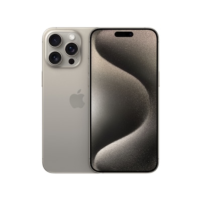 Image of Apple iPhone 15 Pro Max - 5G Smartphone - Dual-SIM / Interner Speicher 256GB - OLED-Display - 6,7 - 2796 x 1290 pixels (120 Hz) - Triple-Kamera 48 MP, 12 MP, 12 MP - front camera 12 MP - Natural Titanium (MU793ZD/A)