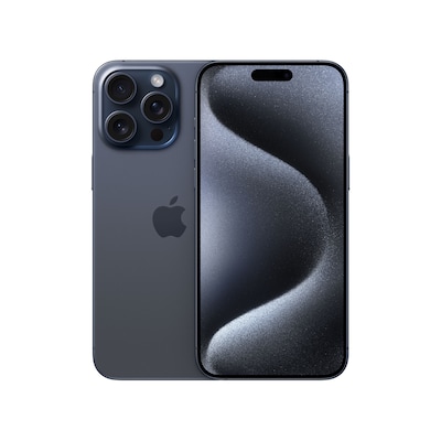 Image of Apple iPhone 15 Pro Max - 5G Smartphone - Dual-SIM / Interner Speicher 512GB - OLED-Display - 6,7 - 2796 x 1290 pixels (120 Hz) - Triple-Kamera 48 MP, 12 MP, 12 MP - front camera 12 MP - Blue Titanium (MU7F3ZD/A)