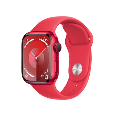 Image of Apple Watch Series 9 GPS 41mm Aluminium Product(RED) Sportarmband ProductRED S/M