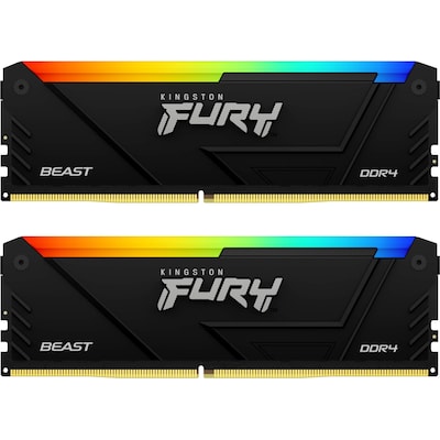 Image of 16GB (2x8GB) KINGSTON FURY Beast RGB DDR4-3200 CL16 RAM Gaming Arbeitsspeicher