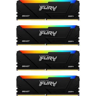 Image of 32GB (4x8GB) KINGSTON FURY Beast RGB DDR4-3200 CL16 RAM Gaming Arbeitsspeicher