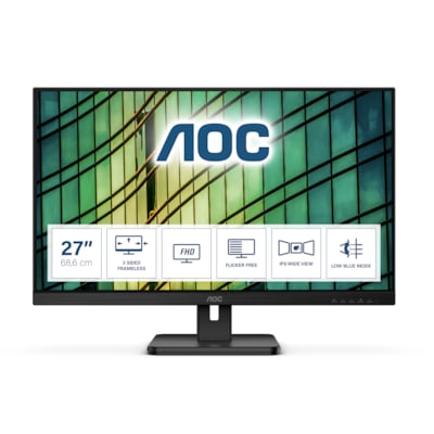 Image of AOC 27E2QAE 68,6cm (27") FHD IPS Office Monitor 16:9 HDMI/DP/VGA 75Hz 4ms