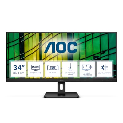 Image of AOC U34E2M 86,4cm (34") UWQHD VA Office Monitor 21:9 HDMI/DP 100Hz 4ms Sync