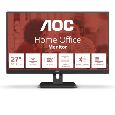 Image of AOC Q27E3UAM 68,6cm (27") QHD VA Office Monitor 16:9 HDMI/DP/USB 75Hz 4ms Sync