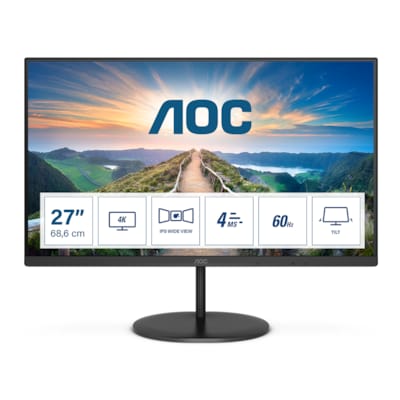 Image of AOC U27V4EA 68,6cm (27") 4K UHD IPS Office Monitor 16:9 HDMI/DP 60Hz Sync 4ms