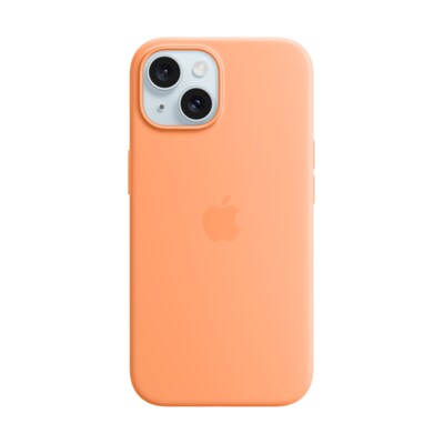 Image of APPLE iPhone 15 Silicone Case with MagSafe - Orange Sorbet (MT0W3ZM/A)