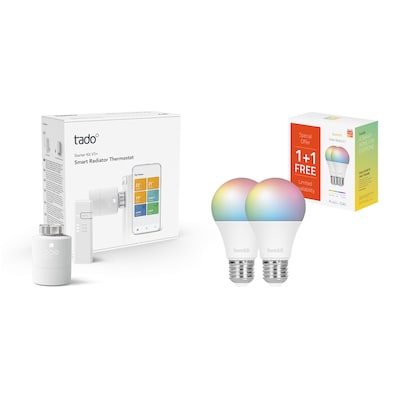 Image of tado° V3+ Starter Set Smarte Heizung • smartes Thermostat • 2x Hombli E27