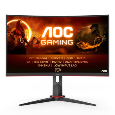 Image of AOC CQ27G2S 68,6cm (27") QHD VA Gaming Monitor Curved 16:9 HDMI/DP 165Hz Sync