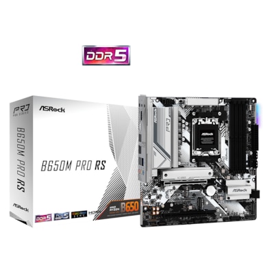 Image of ASRock B650M Pro RS AM5 mATX Mainboard M.2/HDMI/DP/USB3.2(Gen2)