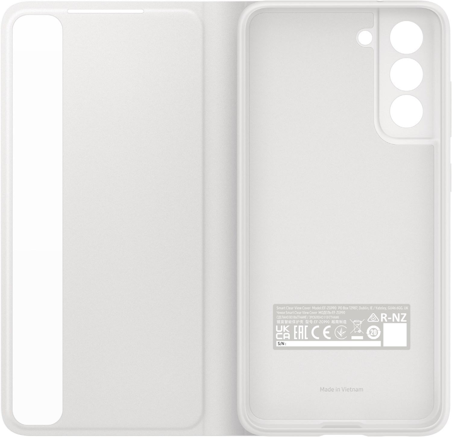 Image of Clear View Cover für Galaxy S21 FE 5G weiß