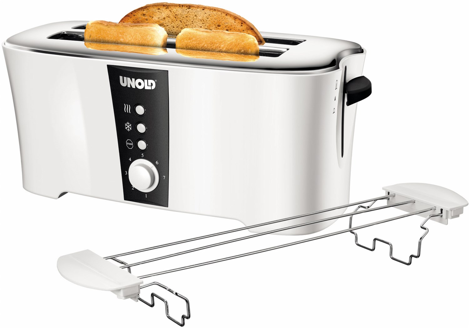 Image of 38020 Design Dual Doppelschlitz-Toaster weiß/schwarz