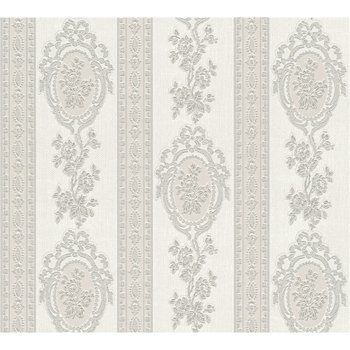 Image of A.S. Création Strukturprofiltapete »Belle Epoque«, Ornament Barock, beige, BxL: 53 x 1005 cm, strukturiert - silberfarben