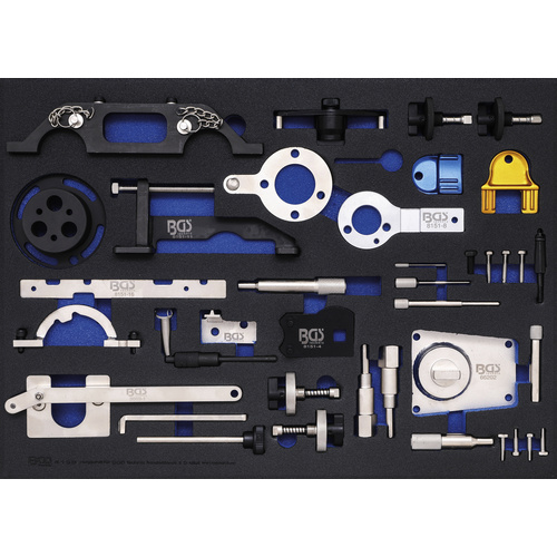 Image of BGS Technic Werkstattwagen-Einlage, Motor-Einst.- Werkzeugsatz f. Opel, Chevrolet, Saab - bunt