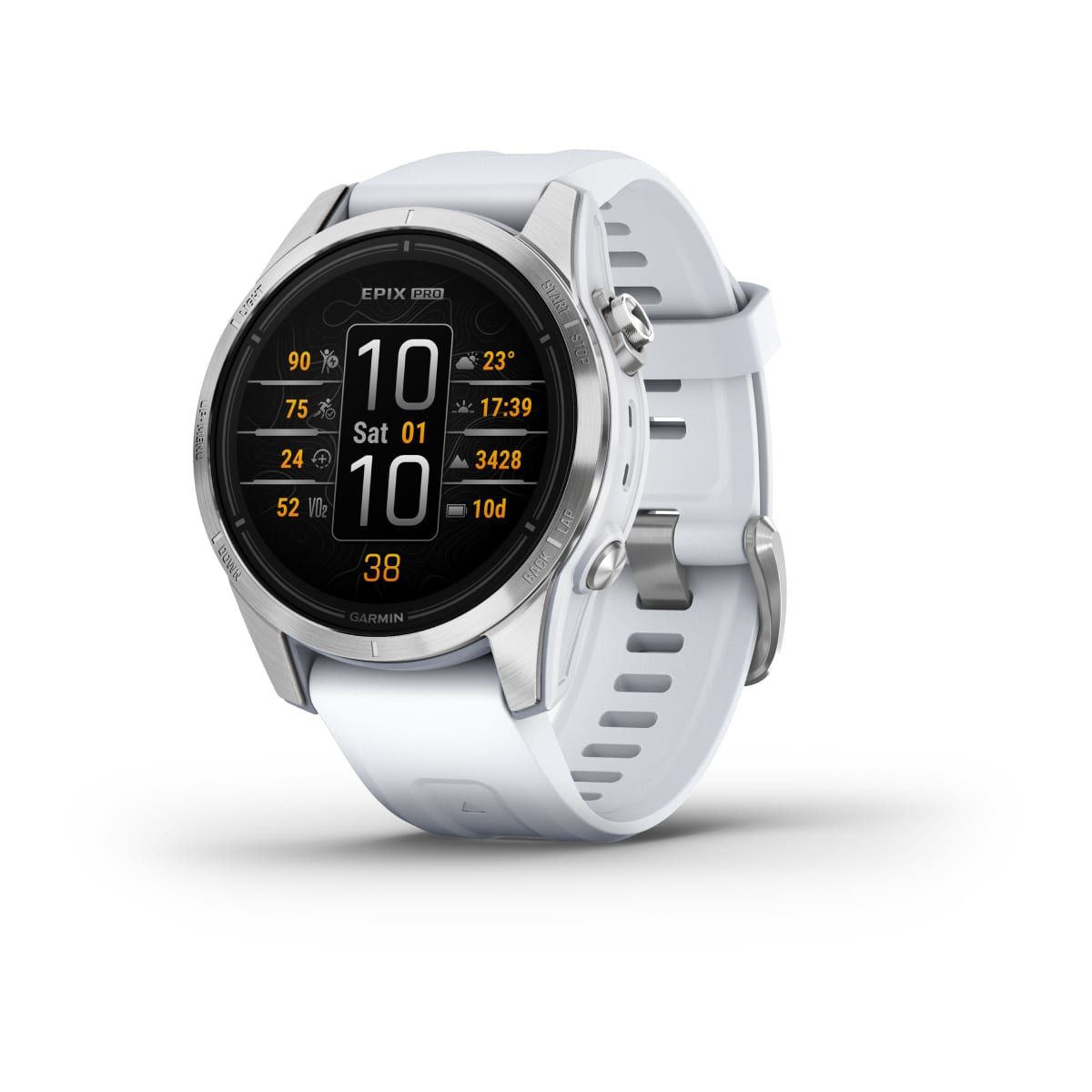 Image of Epix Pro (Gen 2) Digital 42 mm Smartwatch Rund (Silber) (Versandkostenfrei)