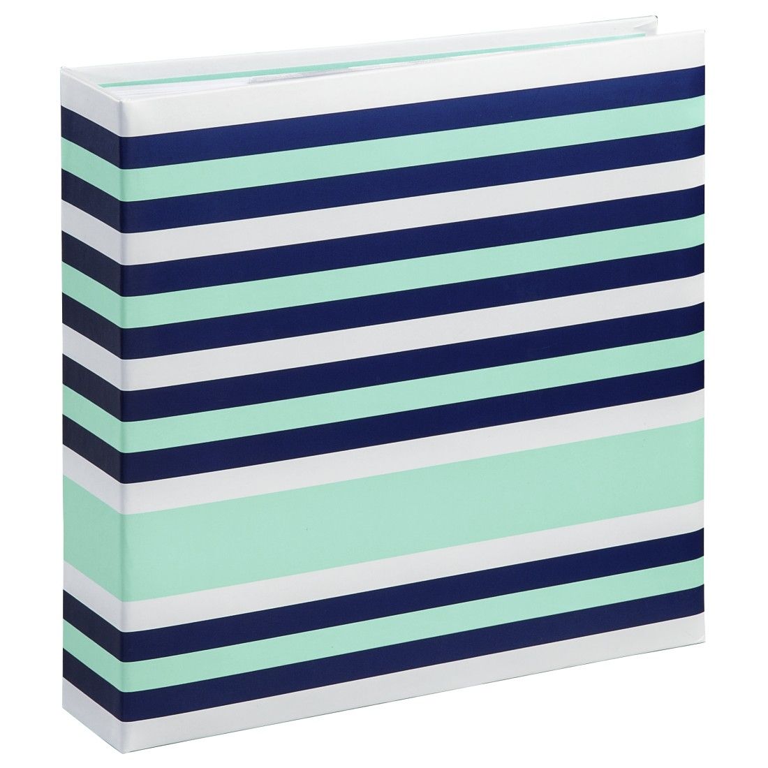 Image of 00002415 Fotoalbum "Designline" 200 Fotos im Format 10x15cm Stripes (Blau, Grün, Weiß)
