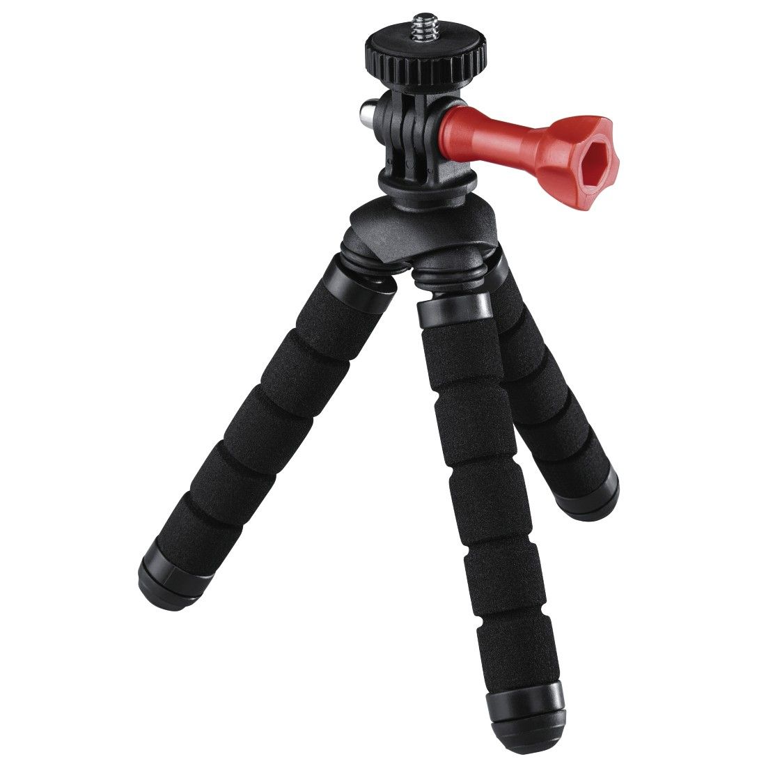 Image of 00004313 Mini-Stativ "Flex 2in1" für Fotokameras und GoPro 14 cm (Schwarz, Rot)