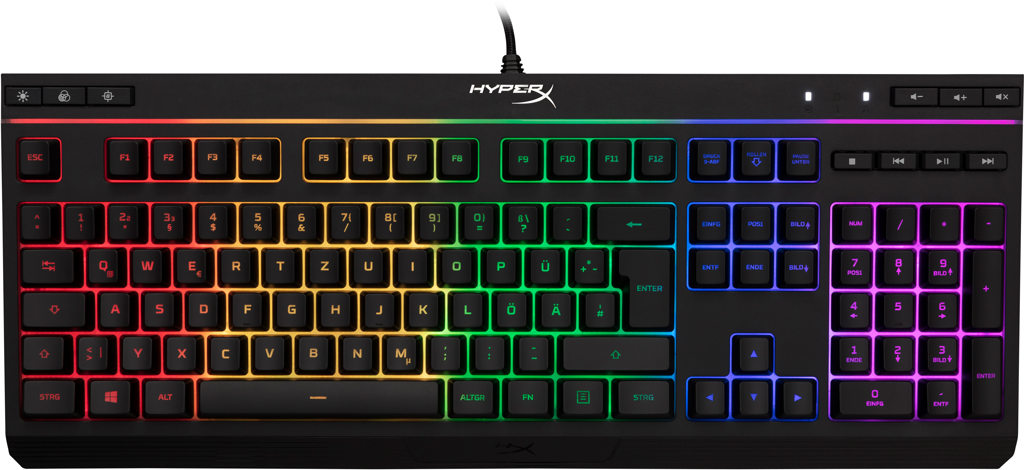 Image of HyperX Alloy Core RGB (DE-Layout) RGB-LED Gaming Tastatur (Schwarz) (Schwarz) (Versandkostenfrei)